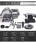 Workhorse Semi Universal Dividing Head With 5 Inch 3 Jaw Chuck For Milling Machines showing precision components and measurements.