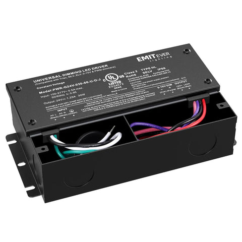30W Dimmable LED Driver 24V Triac Dimmer Power Supply For LED Lighting AC To DC Transformer Waterproof IP67 UL Listed Class 2