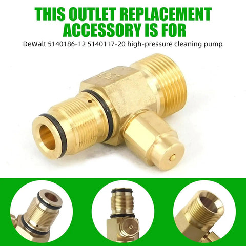 Plug And Play Outlet Fitting Kit For Pressure Washer 22 Mm With Boost Valve And Soap Injector Body Replacement Fits DXPW