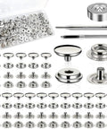 15mm Heavy Duty Stainless Steel Snap Button Kit With Setting Tool Marine Grade Rustproof Fasteners for Canvas and Leather