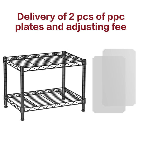 Slick Two Tier Wire Storage Rack With Sturdy Metal Frame For Under Desk Organization And Pantry Storage Shelving Tough Floor Unit No Sweat Assembly Heavy Duty Home Office Essential