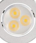 WKNHHL Recessed Lighting Housing Trim Kits Aluminum Indoor Embedded Downlight with three warm LED lights.