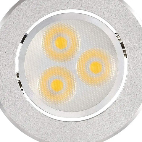 WKNHHL Recessed Lighting Housing Trim Kits Aluminum Indoor Embedded Downlight with three warm LED lights.