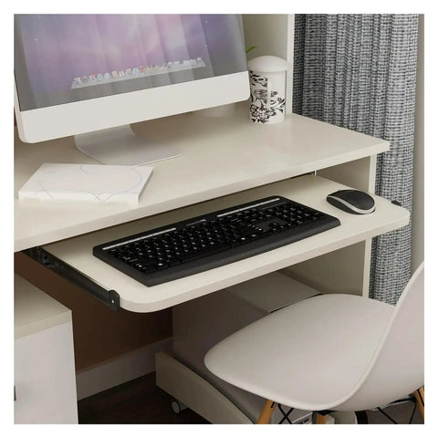 Heavy Duty Side Mount Ball Bearing Drawer Slides Pair Full Extension Cabinet Upgrade providing smooth glide for keyboard under desk.