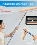 Adjustable Paint Roller Frame With Extension Pole Kit For Walls And Ceilings, stainless steel extension pole with roller.