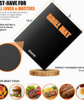 Non-stick grill mat from 31 Piece Heavy Duty BBQ Grill Tools Set With Stainless Steel Utensils Mats And Carrying Bag
