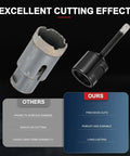 PATIKIL 4pc diamond core drill set; gray 6mm hole saw with black 5/8-11 arbor for tile and stone