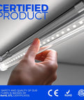 Installing High Output 100W 15000LM 6500K T8 LED Shop Light Strip, 8Ft Linkable Garage Light With V Shape Clear Cover.