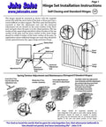 Instruction sheet for Self Closing Vinyl Fence Gate Hardware Kit White Includes Two Hinges And One Latch With Screws