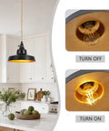 AMRUIPO 22FT Plug in Pendant Light Farmhouse Hanging Lamp Fixtures in kitchen with on/off bulb switch and dome shade.