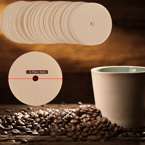 Unbleached 3.75 Inch Percolator Coffee Filter Discs, 200 Count, Disposable Brown Paper, Fits All Percolators Around 3.75 Inches