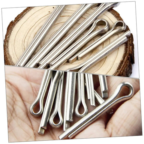 220 Piece Dowel And Cotter Pin Assortment Kit For Automotive Repair With Hairpin And Hitch Pins Versatile Fasteners For Mechanics Garage Use Easy Install And Secure Fit, stainless steel pins in hand