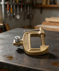 Top Tier 1000 Amp Brass Welding Earth Clamp With C Type Screw Design for Heavy Duty Shipyard Jobs And Steel Structure Projects That Won't Overheat Or Fail On Intense Work Days on a workbench.