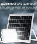Badass Outdoor Solar Led Flood Lights With Easy Remote Control Ip67 Waterproof Heavy Duty Security Lighting For Yard Patio And Garden High Output 150 Watt Wide Beam solar panel and flood light under rain