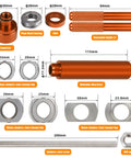 Pro Grade Bike Bottom Bracket Install And Removal Tool Kit with aluminum brace, removable handles, and stainless rings visible.