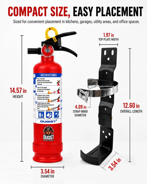Heavy Duty ABC Dry Chemical Fire Extinguisher With Wall Mount Bracket Got Your Back For Fast Reaction To Wood Grease Or Electrical Flames At Home Or The Garage