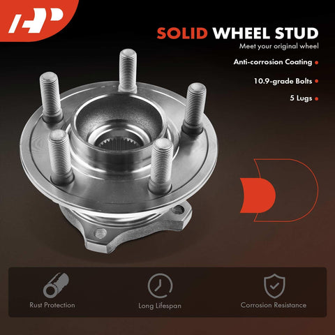 2 Pack Rear Wheel Bearing And Hub Assembly For Dodge Charger Challenger And Chrysler 300 2015 Through 2023 With 5 Lug Direct Fit