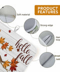 Autumn Maple Leaves Dish Drying Mat Set Ultra Absorbent Microfiber Counter Pad 18 By 24 Inches Wood Grain Look with product features