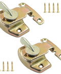 Heavy Duty Metal Dining Table Locks For Extension Tables Rock Solid Leaf Latches With Mounting Screws, two-piece set with screws.