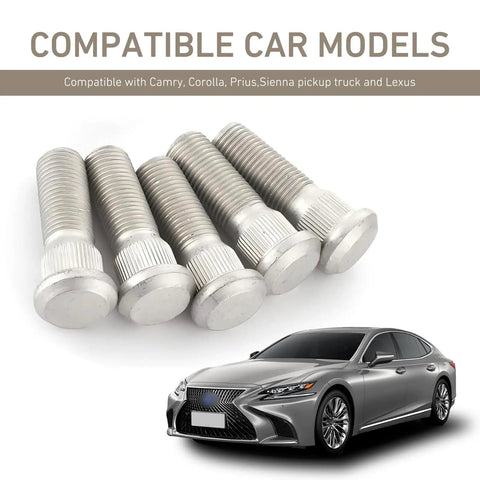 10Pcs M12x1.5 Wheel Studs 49mm Long Steel Lug Studs for Cars, Heavy Duty OEM Replacement Parts 610-266 90942-02049