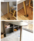 Stainless Steel Round Table Leg 6cm Diameter With Screws, Built Tough For DIY Coffee And Dining Tables, shown installed