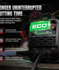 Non-Touch Pilot Arc Plasma Cutter 50A For DIYers, 110/220V, 4.05 Inch LED Display, front view showing ECO mode