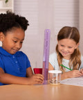 Children using Butterfly Garden Kit With 10 Live Caterpillars, Habitat, Feeder, Chrys-A-Lid Holders, And STEM Activity Journal