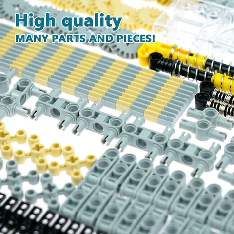 Gears Axles Pins Set For Technic Compatible Building Blocks Motors Wheels Tires Chain Link Connectors Shock Absorber