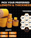 Bright Yellow Twisted Polypropylene Rope Quarter Inch Thick And 100 Feet Long Heavy Duty Outdoor And Marine Rope spools