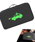 Portable Electric Vehicle Charger Cable Organizer Bag Featuring Slick Glide Zipper And Water Resistant Oxford Fabric To Keep Your Cords Tidy Protected And Totally Job Ready For Any Urban Commute with green car design.