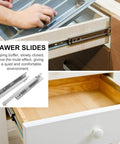 14 Inch Drawer Slides Replacement With Damping Soft Close Hidden Bottom Mount Rails for cabinet and furniture drawers