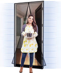 Magnetic Screen Door With Fiberglass Mesh And Strong Magnets, Heavy Duty For Doorways, 32 By 81 Inches, person holding pot