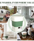 No Sweat Portable Washing Machine And Slick Foldable Washer With 1.8 Cubic Foot Capacity in various living spaces.