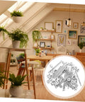 20 Set Cam Fittings Kit For Cabinets With Connectors And Dowels Easy Assembly No Fuss Strong Load Bearing Lightweight And Portable Ideal For Furniture Panels And Office Cabinets shown in a living room setting.