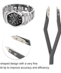 V Shaped Watch Spring Bar Tweezers For Precision Repairs, Aluminum Alloy Remover Tool, Easy Grip Accessory For Watchmakers