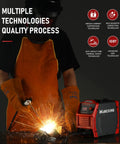 Person welding with 160A Digital Stick Welder Dual Voltage 110 220V IGBT Inverter Arc Welder MMA Mini Portable Welder.