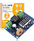 2 Pack DC Voltage Protection Module For 12 36V Batteries With Digital Low Voltage Cutoff No Nonsense Over Discharge Protection Disconnect Switch And Easy Safe Shutdown For Lead Acid And Lithium Battery Systems, box and PCB