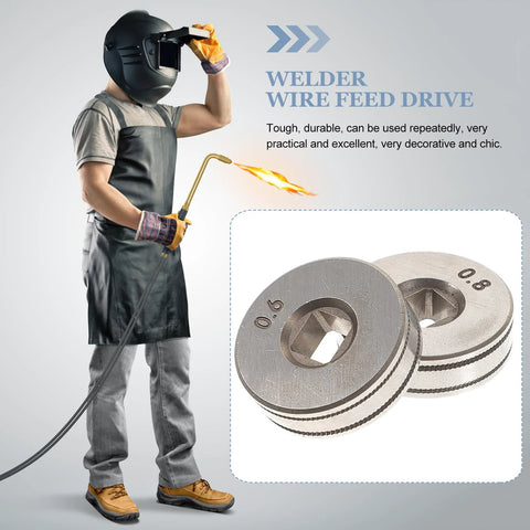 Two knurled wire feed drive rollers (0.6/0.8 mm) for SSJ16 wire feeder MIG welder accessories