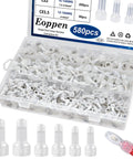 Rugged Nylon Closed End Crimp Connectors Set 580-Piece Wire Nuts For Electrical And Audio Wiring, displayed in open box