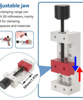 Slick Compact Mini Vise With 50mm Jaw Space, showcasing adjustable jaw for precise clamping of materials.