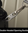 Anti Theft Zipper Clips For Backpacks And Luggage Four Pack Double Opening Carabiner Zipper Locks Theft Deterrent Travel Security Frost Silver