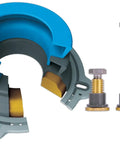 All In One Toilet Installation Kit With Perfect Seal Wax Ring And Zero Cut Bolts Wax Free No Mess Toilet Repair Repositioning