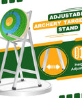 Foldable Archery Target Stand For Backyard Practice, Adjustable Bow And Arrow Target Stand, Built Tough Steel Construction