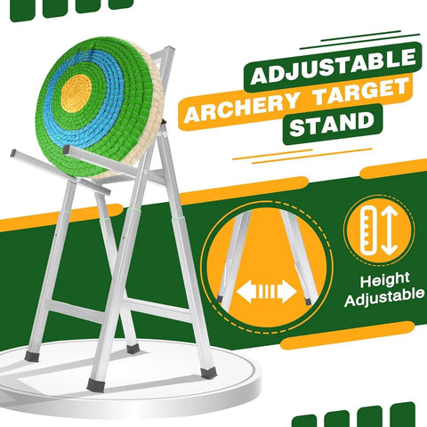 Foldable Archery Target Stand For Backyard Practice, Adjustable Bow And Arrow Target Stand, Built Tough Steel Construction