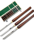 Professional Wood Turning Bowl Gouge Set Includes Three Super Sharp High Speed Steel Blades With Durable Beech Handles And Brass Ferrules