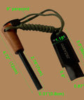 Ferro Rod Survival Kit With Flint And Steel Fire Starter And Whistle Easy Grip Emergency Fire Starter Tool For Camping And Hiking Fast Ignition Fire Stick