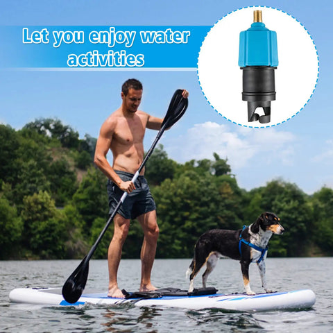 Set Of 6 Inflatable SUP Pump Valve Adapters With Round Sharp Square And Spiral Nozzles For Boards Pools Boats Rings And Floats Easy Fit And Leak Free Inflation For All Your Air Gear on a SUP