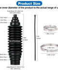 Universal Inner Tie Rod Boot Kit With Dustproof Silicone Rack And Pinion Boot Includes Cable Ties And Clamps Two Pieces