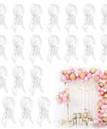 20 Pack Clear 3.5 Inch Spring Balloon Arch Clips Set for Party Backdrops securing colorful balloon arch display