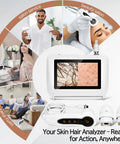 Pro Grade Skin Hair Analyzer With Dual Lens Precision Detection 50X Skin Lens And 200X Hair Follicle Mirror For Real Time Skin Condition Scalp